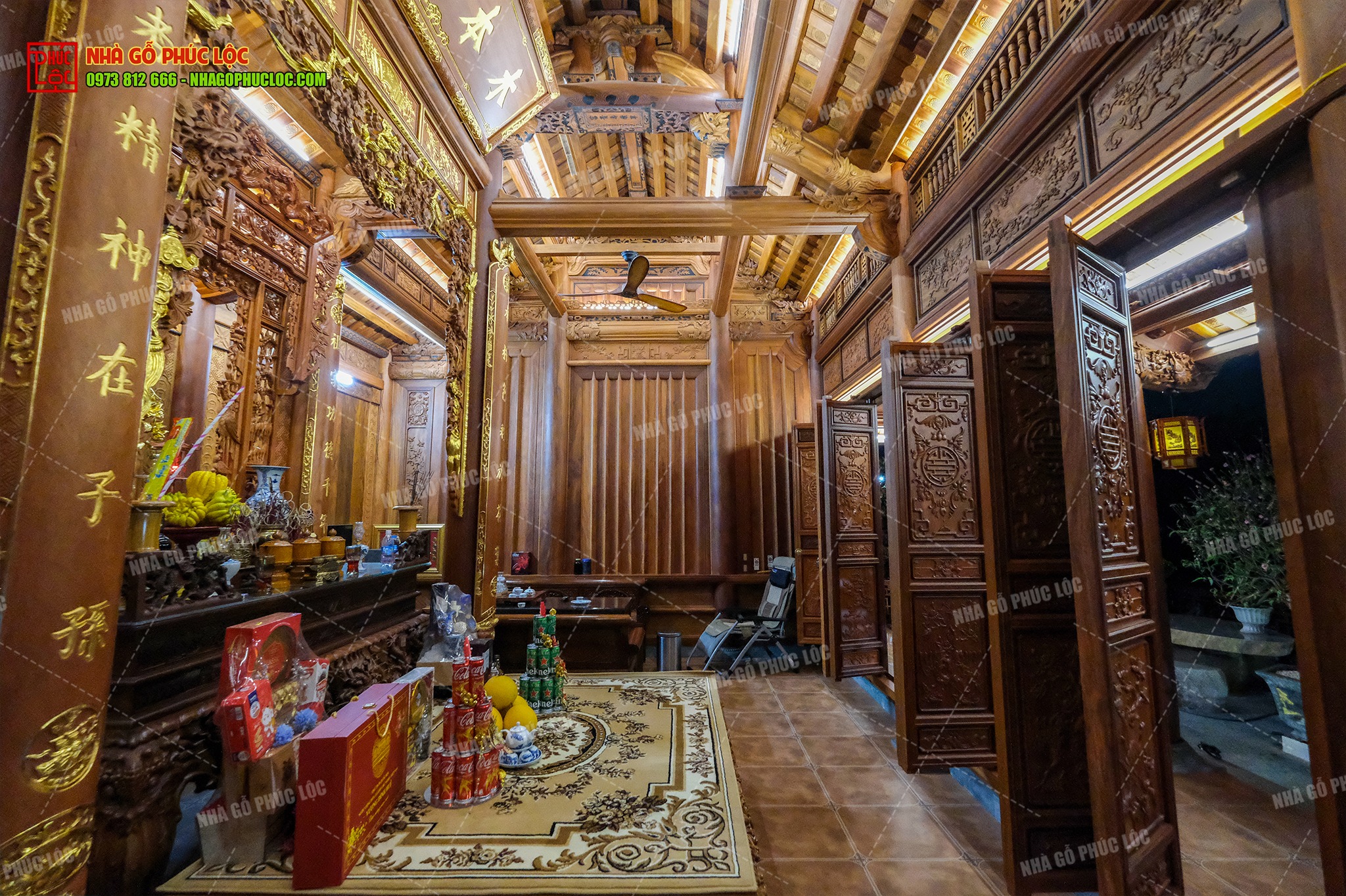 Cấu trúc nhà gỗ 3 gian
